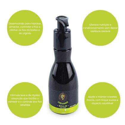Imagem de Balm Hidratante Para Barba Bigode Men Care 120ml Leon Barber Barbeiro Cabeleireiro Masculino