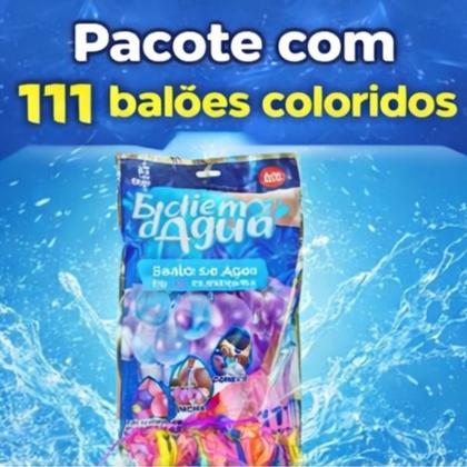 Imagem de Balões de Água, Kit com 111 Unidades, Enchimento Rápido em 60 Segundos, para Brincadeiras ao Ar Livre