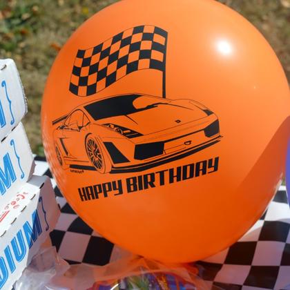 Imagem de Balões de látex Amscan Hot Wheels Birthday, 30 cm, pacote com 6