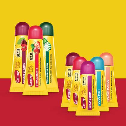 Imagem de Bálsamo labial Carmex Daily Care com SPF 15, pacote de 8 (3 tubos, 5 minis)