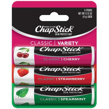 Imagem de Bálsamo labial ChapStick Classic Hortelã, Cereja e Morango