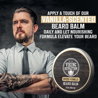 Imagem de Bálsamo para Barba Viking Revolution - Baunilha Temperada (60ml) com Óleo de Argan