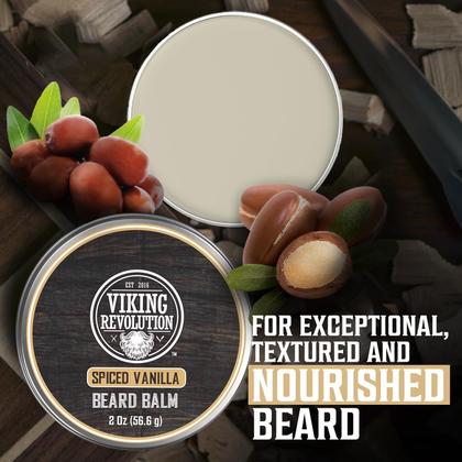 Imagem de Bálsamo para Barba Viking Revolution - Baunilha Temperada (60ml) com Óleo de Argan