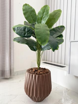 Imagem de Bananeira Buquê Planta Artificial Com Vaso Polietileno