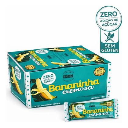 Imagem de Bananinha Cremosa Zero Açúcar Original D'minas - 24und X 30g