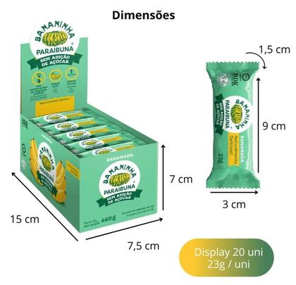 Imagem de Bananinha Paraibuna Sem Açúcar Vegano Sem Conser 20un