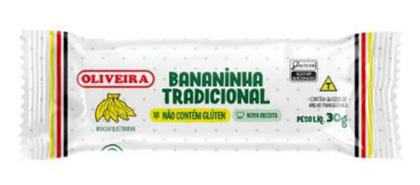 Imagem de Bananinha Tradicional 30g c/6 unidades - Oliveira (9558)