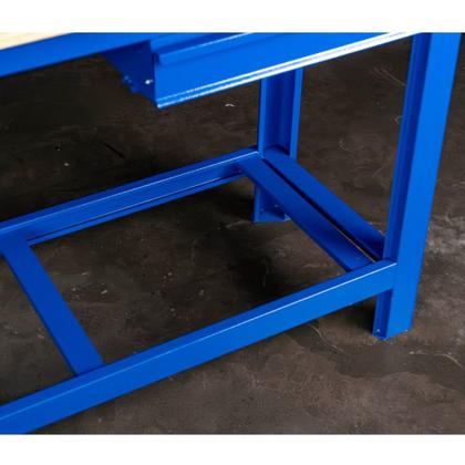 Imagem de Bancada aberta com 02 gavetas e tampo de madeira pinus - RLL-210A (Azul)