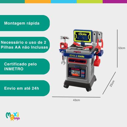 Imagem de Bancada Carrinho de Ferramentas Infantil Top Tool Maxi Toys