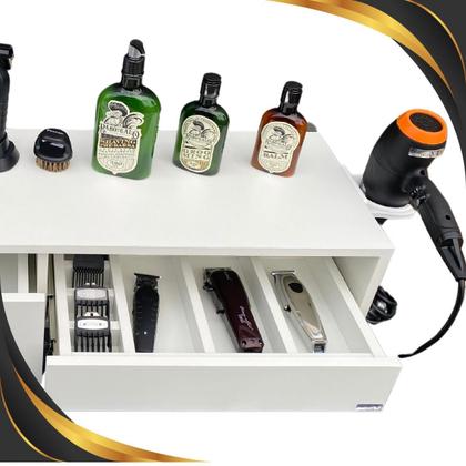 Imagem de Bancada Console Barbearia Mdf Com Porta Maquinas