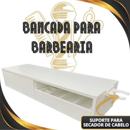 Imagem de Bancada Console Barbearia Mdf Com Porta Maquinas