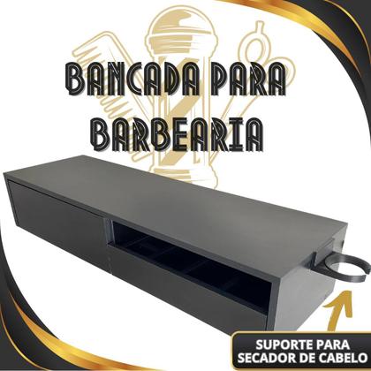 Imagem de Bancada Console para Barbearia Preto Em MDF