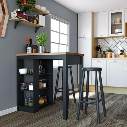 Imagem de Bancada Cozinha Gourmet Ditália Com 2 Banquetas CD-1022 Cozy