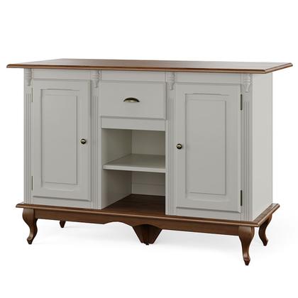 Imagem de Bancada de Cozinha Ilha de Madeira Alta Hannover com 2 Portas e 1 Gaveta - M560705