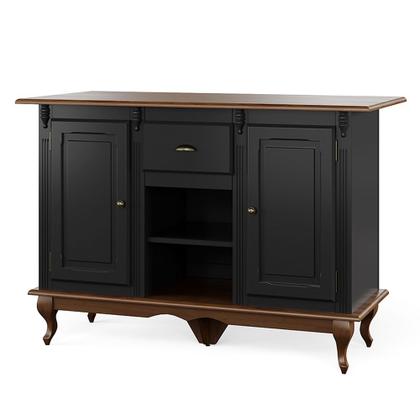 Imagem de Bancada de Cozinha Ilha de Madeira Alta Hannover com 2 Portas e 1 Gaveta - M560705