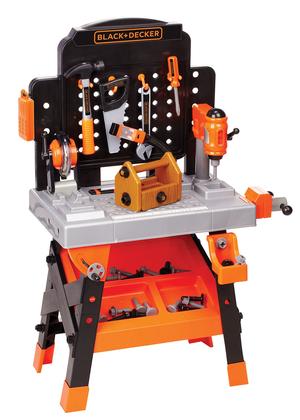 Imagem de Bancada de trabalho Black+Decker Kids com 75 ferramentas e acessórios de brinquedo realistas