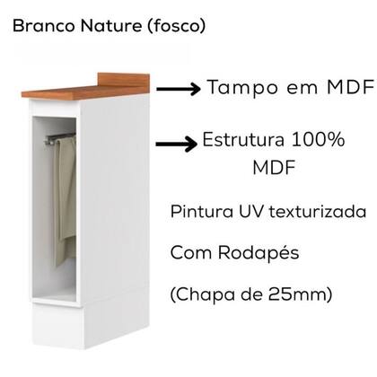 Imagem de Bancada E Balcao Gourmet 146cm CE817 Americana Branco Nature Henn