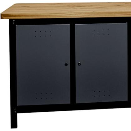 Imagem de Bancada fechada 2 m com 4 portas tampo 40 mm - Dark