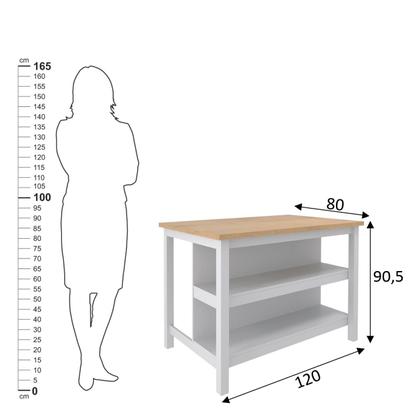 Imagem de Bancada gourmet ilha cozinha Ditália 2 Prat. Cinza CD-1019