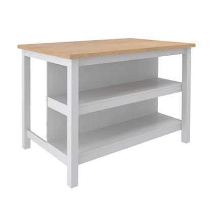 Imagem de Bancada gourmet ilha cozinha Ditália 2 Prat. Cinza CD-1019