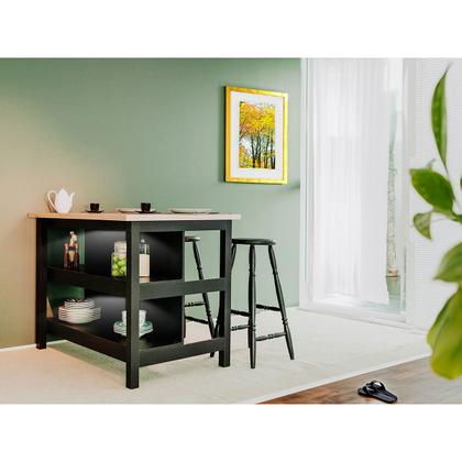 Imagem de Bancada gourmet ilha Cozinha+ kit luz+2 Banq. Ditália CD1019