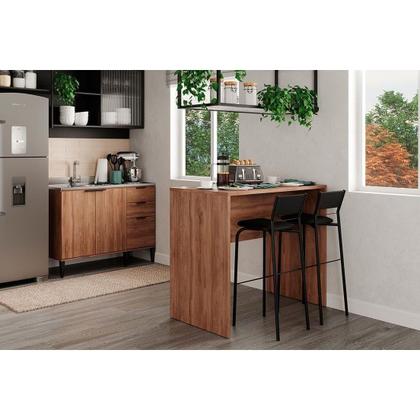 Imagem de Bancada Ilha Cozinha Gourmet Alpha 2513 120cm Freijo - Carraro