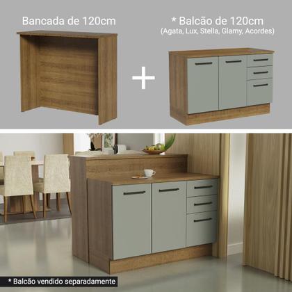Imagem de Bancada Ilha para Cozinha 120 cm Rustic Madesa