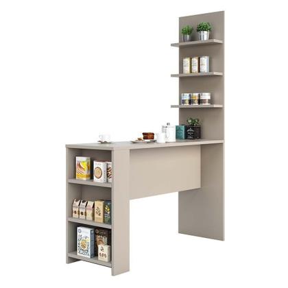 Imagem de Bancada Mesa Gourmet Cozinha Conect 1,50m c/ Painel - Linha SUPREMA Luciane