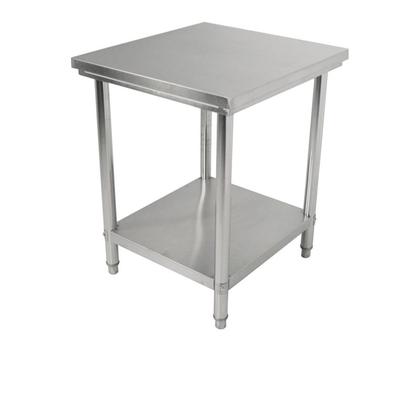 Imagem de Bancada Mesa Total Inox 65x70cm Industrial Com Prateleira