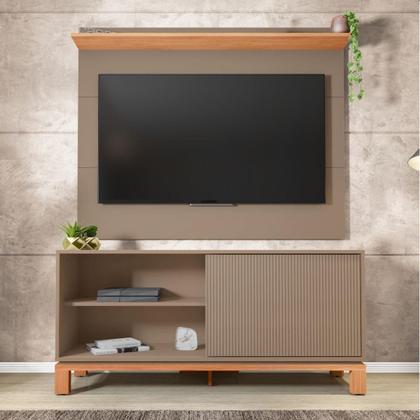 Imagem de Bancada Rack Com Painel Para Tv Até 45 Polegadas Jace Cinza