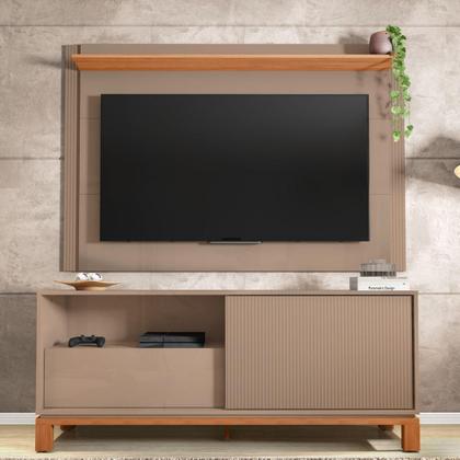 Imagem de Bancada Rack Com Painel Para Tv Até 55 Polegadas Jace Cinza