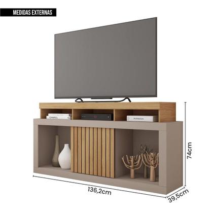 Imagem de Bancada Rack Para TV até 55 Polegadas Frost Marrom Caemmun