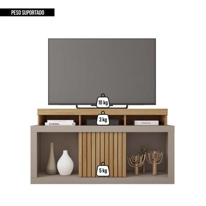 Imagem de Bancada Rack Para TV até 55 Polegadas Frost Marrom Caemmun
