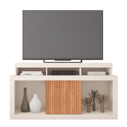 Bancada Rack Para TV até 55 Polegadas Marrom Frost Caemmun Imagem de Bancada Rack Para TV até 55 Polegadas Marrom Frost Caemmun