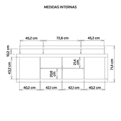 Imagem de Bancada Rack Para TV até 70 Polegadas Sun Marrom Caemmun