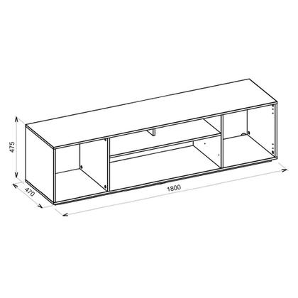 Imagem de Bancada Rack Para TV até 75 Polegadas Madeira 180 Cm Caemmun