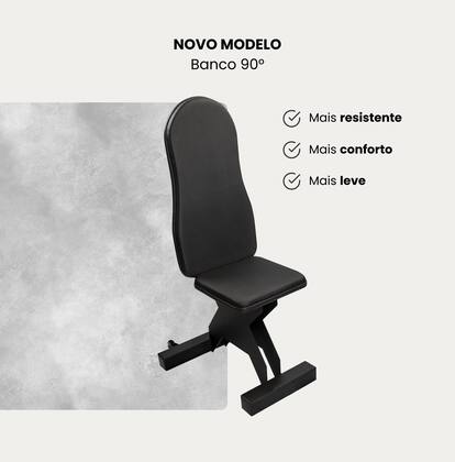 Imagem de Banco 90 Graus Costas Braços Estável Aço Cromado Rodinhas