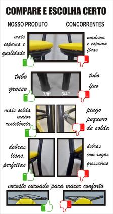 Imagem de Banco Banqueta Alta com Encosto Chapa Preta Assento Preto