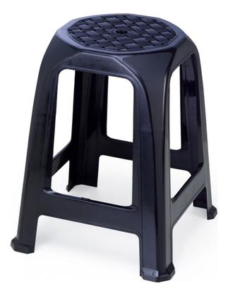 Imagem de Banco Banqueta Plástico Preto Plasnorthon 46 Cm Cor Preta