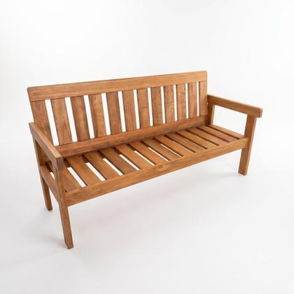 Imagem de Banco de Jardim 150cm Madeira Maciça 3 Lugares Yescasa