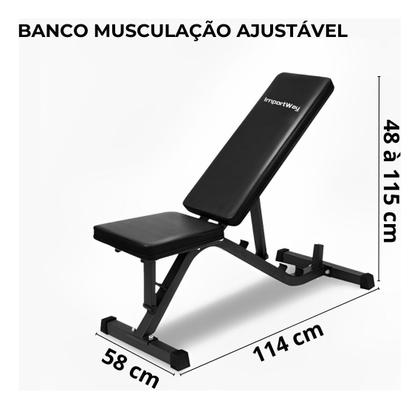 Imagem de Banco De Musculação Ajustável Até 150kg Importway