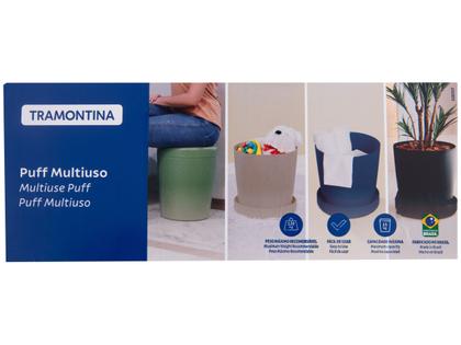Imagem de Banco Decorativo Multiuso Cilíndrico Preto Basic Tramontina