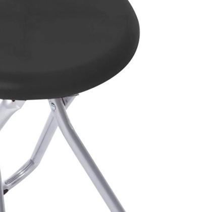 Imagem de Banco Dobravel de Aço Secalux Com Alça e Assento Preto