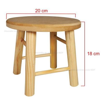 Imagem de Banco Modelo Tira Leite Decoração Festa 20x20x18 Mdf Madeira