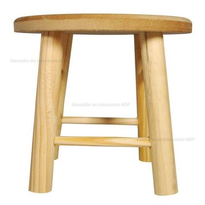 Imagem de Banco Modelo Tira Leite Decoração Festa 20x20x18 Mdf Madeira