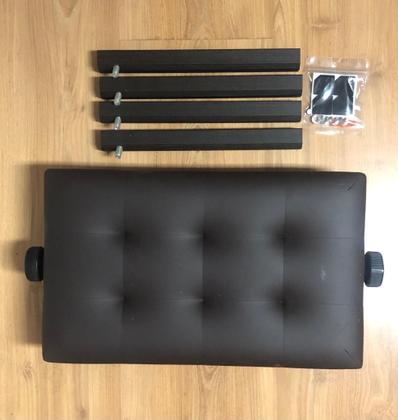 Imagem de Banco Para Piano com Regulagem Banqueta luxo sonata 212 brown