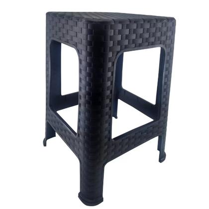 Imagem de Banco Plastico Banqueta Banquinho Rattan Lançamento Ratan Topplast