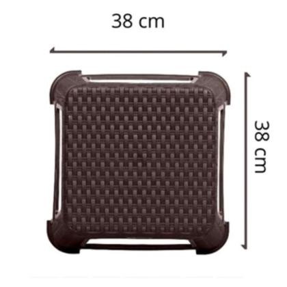 Imagem de Banco Plastico Banqueta Banquinho Rattan Lançamento Ratan Topplast