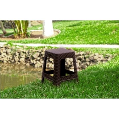 Imagem de Banco Plastico Banqueta Banquinho Rattan Lançamento Ratan Topplast