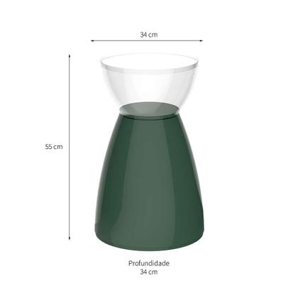 Banco Rad Verde Alecrim e Incolor - I''m In Home' Imagem de Banco Rad Verde Alecrim e Incolor